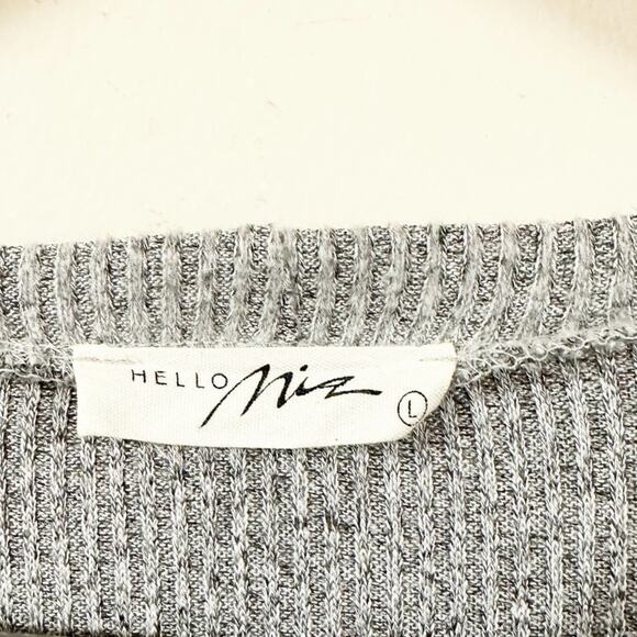 HELLO MIZ Maternity Sweater Dress Size Large Light Gray - Picture 3 of 3